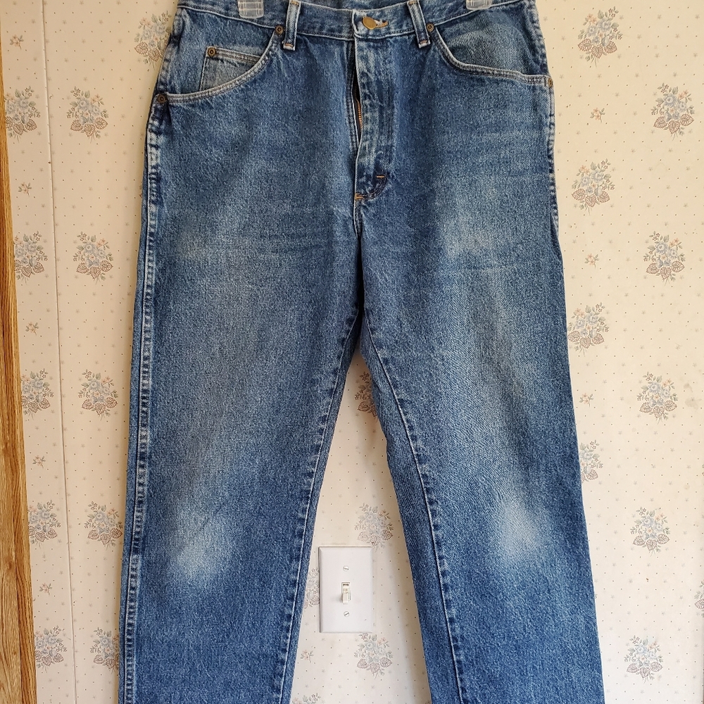 Comfortably Worn Wrangler Jeans